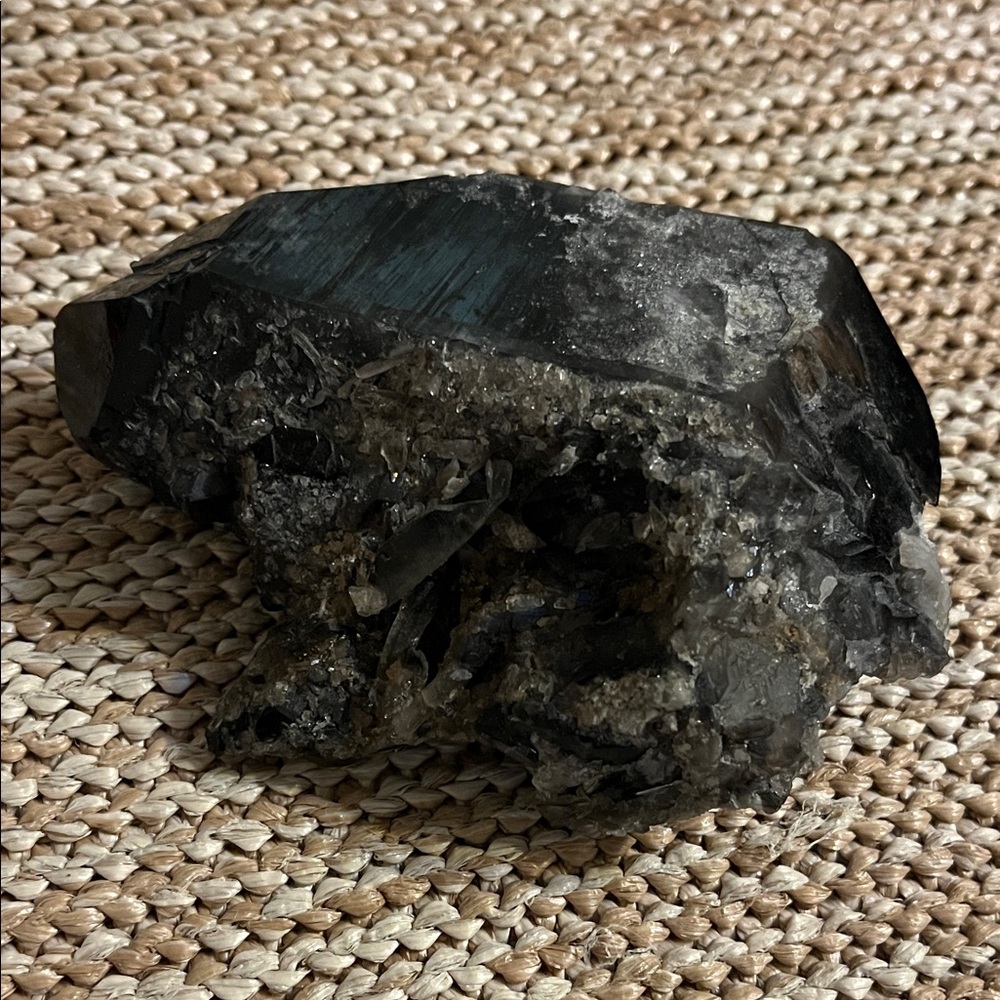Natural Brazilian black crystal castle backbone ornaments natural crystal